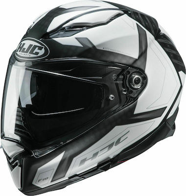 HJC F70 Dever Full Face Helmet with Pinlock and Sun Visor 1450gr MC5SF Black / White