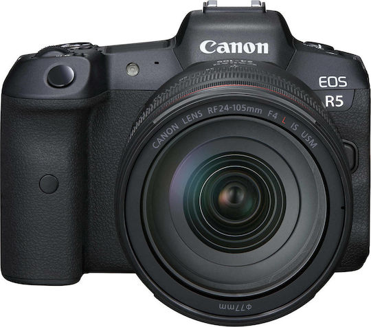 Canon EOS R5 Mirrorless Φωτογραφική Μηχανή Kit (RF 24-105mm F4L IS USM) Μαύρη