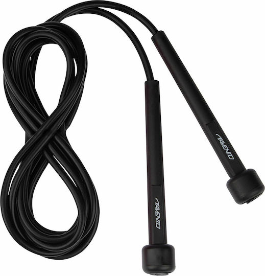 Avento PVC Adjustable Jump Rope with Ball Bearings Black 2.8m