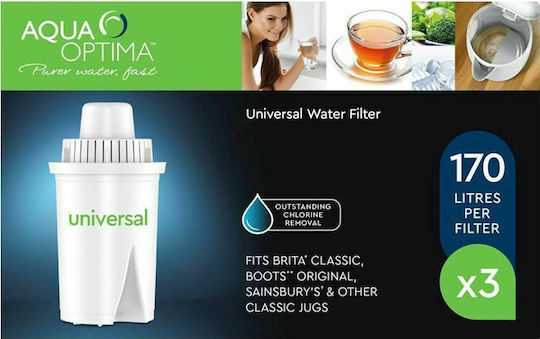 Aqua Optima Ersatz-Wasserfilter für Kanne RUF Universal 3Stück