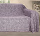Mc Decor Malta Three-Seater Sofa Throw Chenille 180x300cm Lilac
