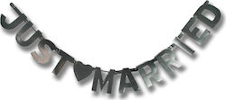 Out of the Blue Γιρλάντα Γαμήλιας Διακόσμησης Just Married Silver Out of the Blue Γιρλάντα Γαμήλιας Διακόσμησης Just Married Silver