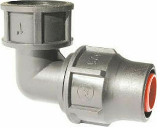Palaplast 3296/0162 L Type Watering Pipe Connector 6Atm Lock Type with Female Thread 16x19x16mm