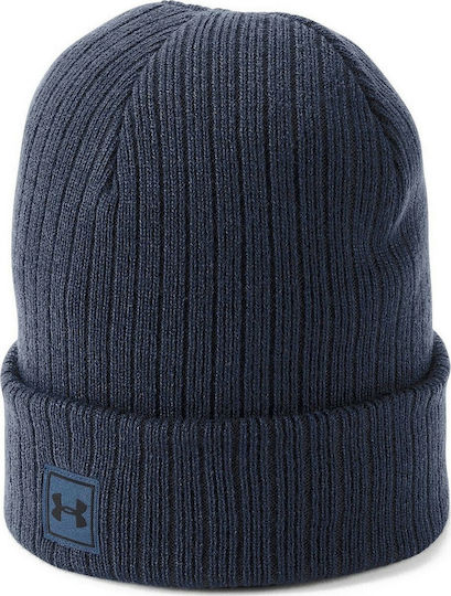 Ribbed Beanie Cap Navy Blue