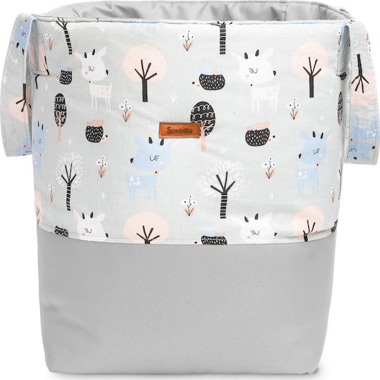 Sensillo Children's Fabric Storage Basket Gray 35x35x47cm