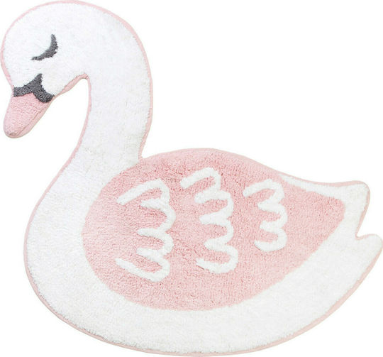 Sass & Belle Freya Swan Παιδικό Χαλί Βαμβακερό Ροζ 65x73cm