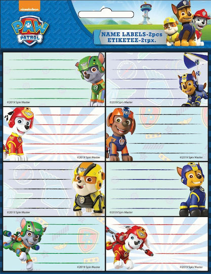 Gim Notebook Labels Paw Patrol 2pcs