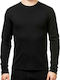 Per Mia Donna Herren Thermo Langarmshirt Schwarz