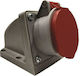 Eurolamp Female Industrial Socket Wall-mounted Industrial Socket IP44 5x16A (380-415V) 147-16523