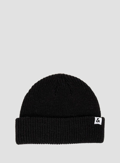 Beanie Beanie with Rib Knit in Black color
