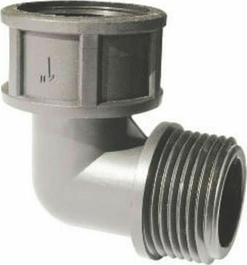 Palaplast 3308/0202 L-Typ-Bewässerungsrohrverbinder mit Männlich-weiblich Gewinde 19mm