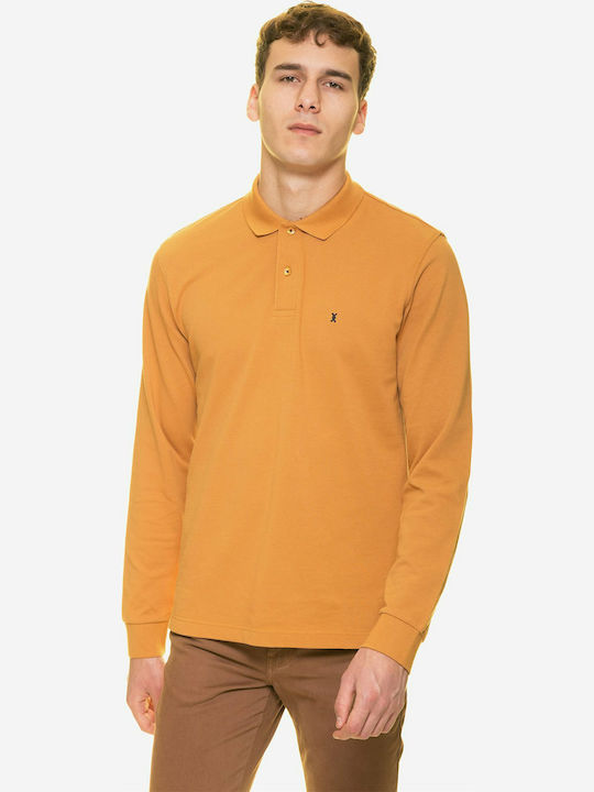 The Bostonians Ανδρική Μπλούζα Polo Μακρυμάνικη Κίτρινη