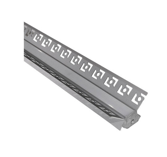 Adeleq Încastrat Profil din Aluminiu pentru Bandă LED cu Opal Acoperire pentru Gips-carton 200x4.8x2.7cm.