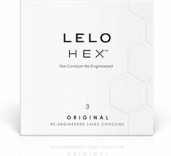 Lelo Condoms HEX Original 3pcs 54mm Natural