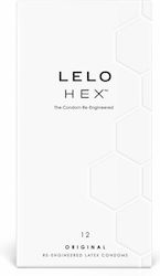 Lelo Condoms HEX Original 12pcs 54mm Natural