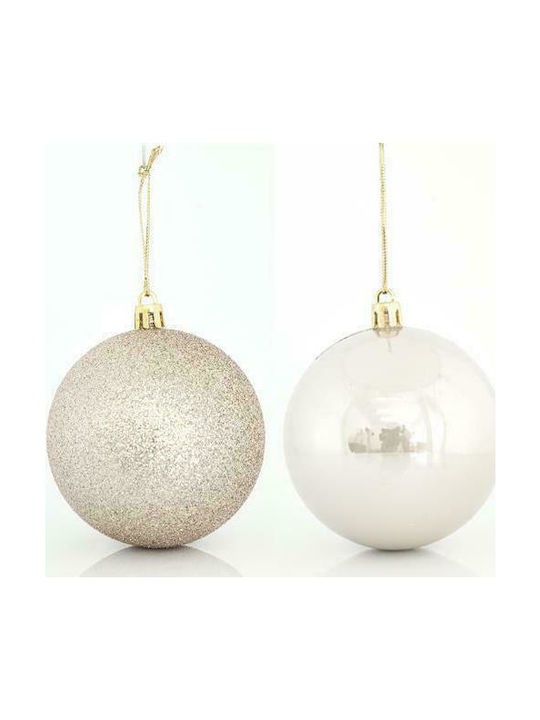 Eurolamp Ornament de Crăciun Set Plastic cu Pulbere de Aur cu Paiete 8x8buc 6buc (Diverse modele/culori)