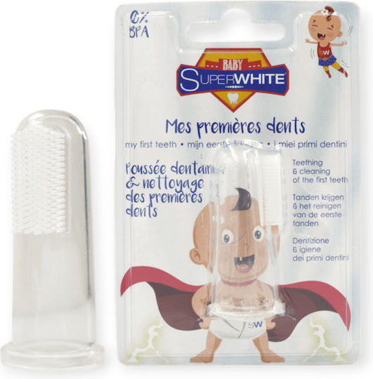 Superwhite Бебешка Четка За Зъби За Пръст За 0м+ Прозрачна
