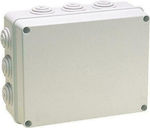 Eurolamp External Mount Electrical Box Branching Waterproof IP65 (243x190x10mm) in Gray Color 151-31525