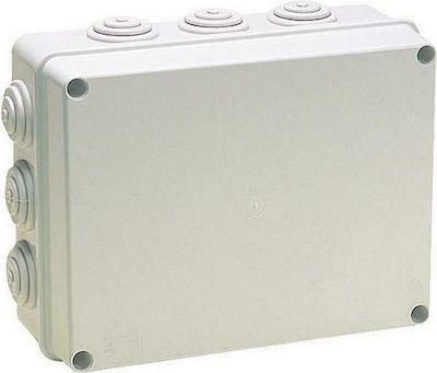 Eurolamp Elektroinstallationsdose für Außenmontage Verzweigung Wasserdicht IP65 (243x190x10mm) in Gray Farbe 151-31525