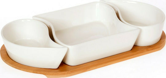 Cryspo Trio Porzellan Ordnungshüter 3 Schlitze mit Basis Weiß W18xL34cm 1Stück Cryspo Trio Porzellan Ordnungshüter 3 Schlitze mit Basis Weiß W18xL34cm 1Stück
