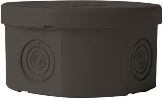 Eurolamp Cutie electrică pentru montaj exterior Ramificare Etanș IP65 (Φ80x40mm) în culoarea Negru 4buc