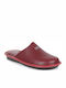 Men's Leather Slippers Red