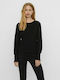 Vero Moda Damen Langarm Pullover Schwarz