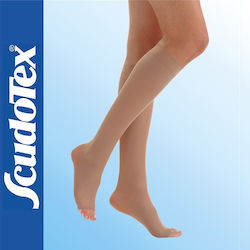 Scudotex 430 Open Toe Graduated Compression Calf High Socks 18-21 mmHg Beige
