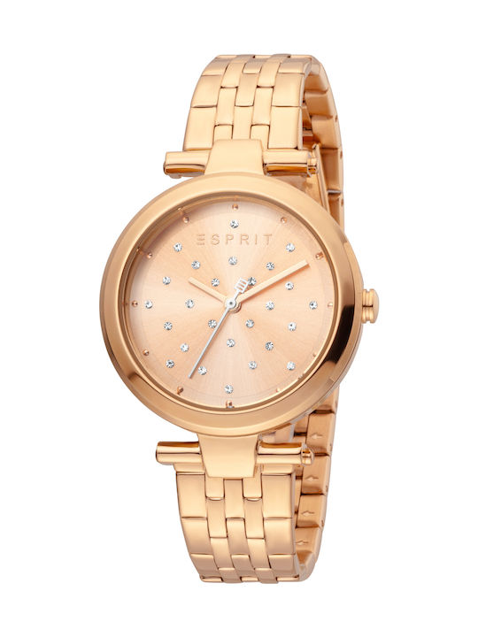Esprit Fine Dot Women's Watch with Pink Gold Metal Bracelet