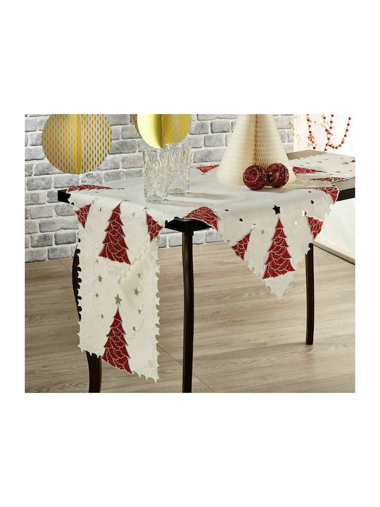 Whitegg Christmas Time Christmas Fabric Tablecloth Ornament L180xW40cm