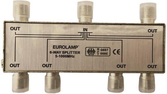 Eurolamp TV F 1/6 Splitter Satellite 147-10123