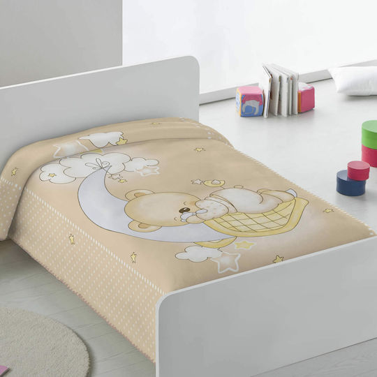 Piel SA Κουβέρτα Αγκαλιάς & Λίκνου 6375 Sleepy Bear 80x110εκ.
