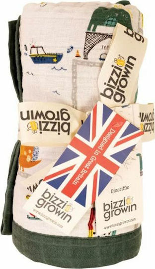 Bizzi Growin Одеяло Детско легло Dinoriffic 100% памук Многоцветен 110x130см.
