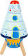 Small Foot Stacking Toy Stacking Pyramid Spaceship made of Wood for 12++ Months