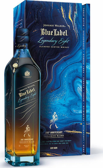 Blue Label Legendary Eight Blended Whisky Of Scotland In A Box 43.8% 700ml