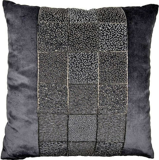 Art et Lumiere Dekorativer Kissenbezug Graue Silber 45x45cm