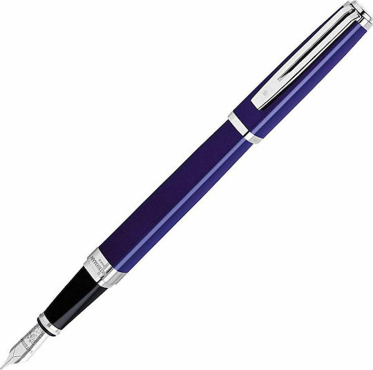 Waterman Exception Slim Πένα Γραφής Medium Μπλε από Ορείχαλκο