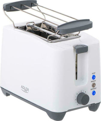 Adler Toaster 2 Schlitze 1000W Weiß