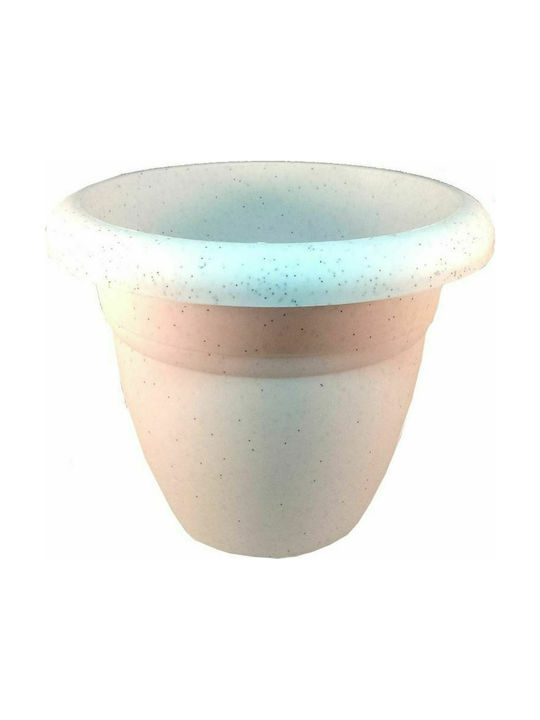 Micplast No 82 Flower Pot 30x25cm in White Color