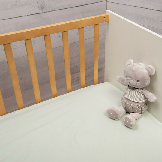 Abo Lenjerie De Patut Bebe Cu Cauciuc Verde 70x140cm Abo Lenjerie De Patut Bebe Cu Cauciuc Verde 70x140cm