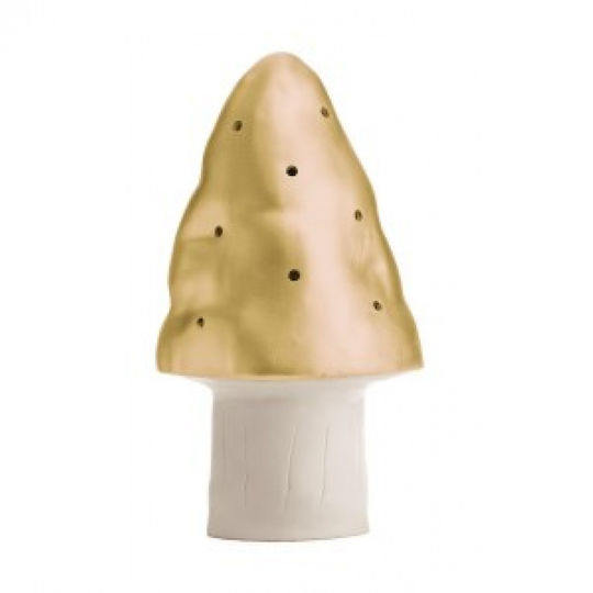 Egmont LED Kinder Dekorative Lampe Nachttischlampe Pilz Gold 15x15x28εκ.