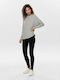 Frauen Lang Leggings Hochgeschnitten Schwarz