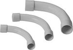 Eurolamp Electrical Conduit Angle with Diameter 25mm made of Plastic Grey 151-21412