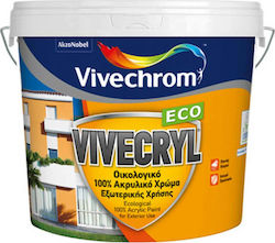 Vivechrom Vivecryl Eco Base TR Plastic Acrilyc Ecological Paint for Exterior Use White 10lt