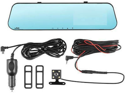 uGo UDC-1479 Σετ Καθρέπτης με Κάμερα DVR Αυτοκινήτου 1080P με Οθόνη με Κλιπ & Κάμερα Οπισθοπορείας