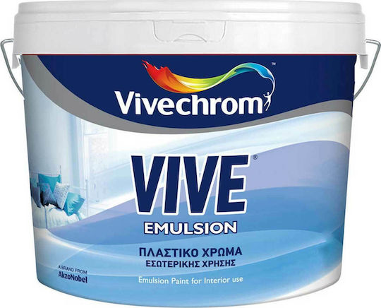 Vivechrom Vive Emulsion Βάση D Πλαστικό Χρώμα για Εσωτερική Χρήση Λευκό 750ml