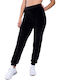 Pantaloni de Trening cu elastic Catifea Negru