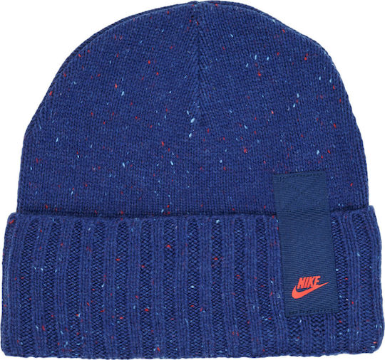 Beanie Γυναικείος Σκούφος με Rib Πλέξη σε Μπλε χρώμα