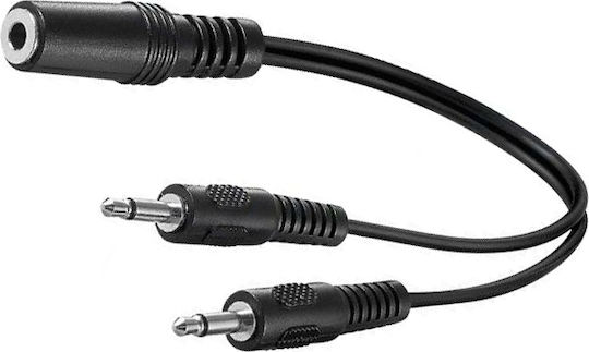 Goobay Goobay Audio Cable TS 3.5mm Male - 3.5mm Female Black 0.2m 50472