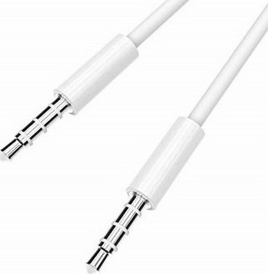 Καλώδιο Ήχου TRRS 3.5mm male - 3.5mm male Λευκό 3m 195929